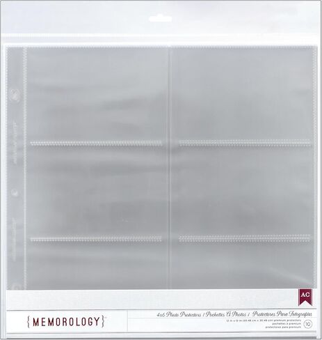 American Crafts 76728 واقيات الصور لألبوم 3 حلقات مقاس 12 × 12 بوصة من We R Memory Keepers | 10 حزمة in Saudi Arabia