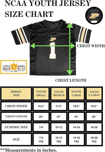 Little King NCAA -Touchdown Pass-Youth Teen Boys Team Football Jersey-Sizes Youth Small-Youth XL in Kuwait