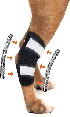 NeoAlly Super Supportive Dog Braces for Rear Leg and Hock Joint with Dual Metal Spring Strips Stabilize Canine hind Legs from Wound, Injury, Sprains, Arthritis (S Pair) in Saudi Arabia