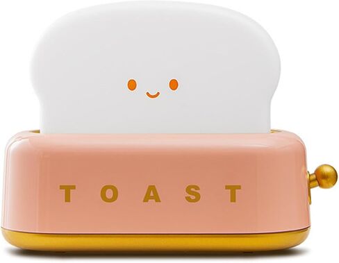 Toast Night Lamp, Toaster Kids Night Light for Bedroom Decoration, Cute Night Light Rechargeable, LED Night Light with Timer and Brightness Adjustment, Gift for Teens Boys Girls(Pink) in Saudi Arabia
