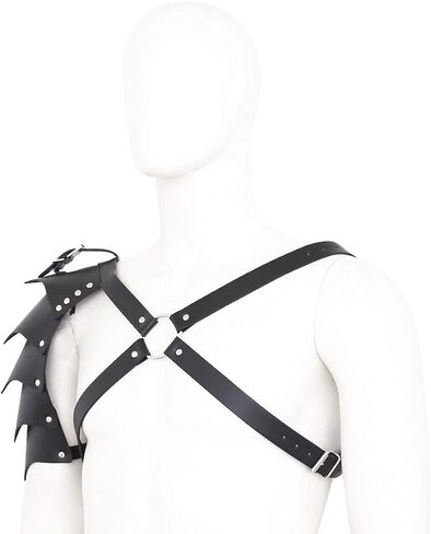 Men Leather Shoulder Armors Steampunk Body Chest Harness Armors Medieval Viking Armor Gothic Knight Armor Adjustable in Saudi Arabia