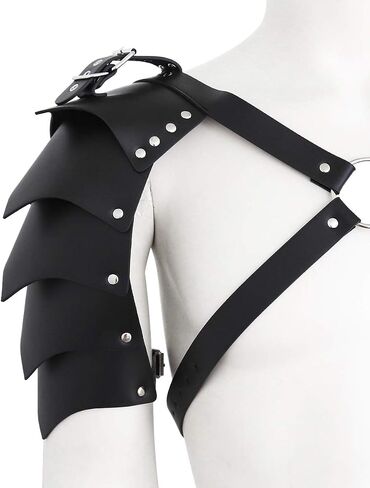 Men Leather Shoulder Armors Steampunk Body Chest Harness Armors Medieval Viking Armor Gothic Knight Armor Adjustable in Saudi Arabia