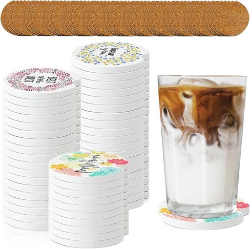 Sublimation Blanks Car Coasters for Cup Holders, Sublimation Coasters Circular for Thermal Blanks Car Cupholder Coaster DIY Craft Painting Car Decorations Interior in Saudi Arabia