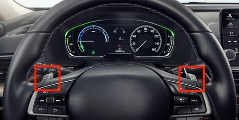وصلات تحويل مجداف أكبر من iJDMTOY من ألياف الكربون المنسوجة من نسيج قطني مضلع متوافقة مع Honda Accord Civic Insight CR-V، متوافقة مع Acura TL in Saudi Arabia
