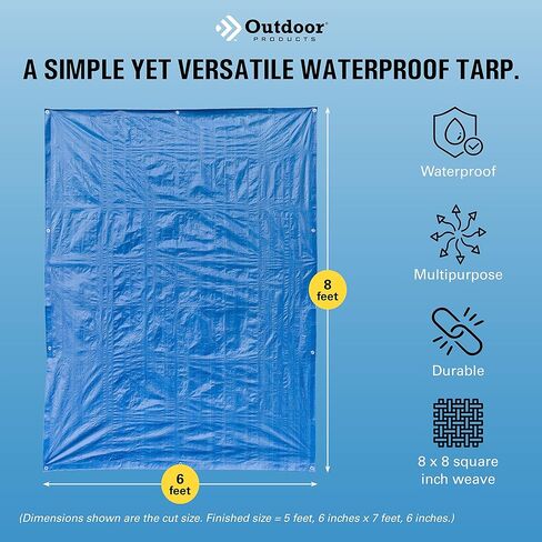 المنتجات الخارجية قماش القنب البلاستيكي لجميع الأغراض | غطاء مقاوم للماء للمنزل والخارج والطوارئ | مقاسات متعددة in Kuwait