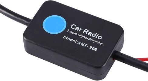 مضخم راديو هوائي، سلك إشارة نحاسي سهل التجميع عالمي 12 فولت راديو FM للسيارة هوائي هوائي استقبال إشارة معزز مكبر للصوت، أسود in Kuwait