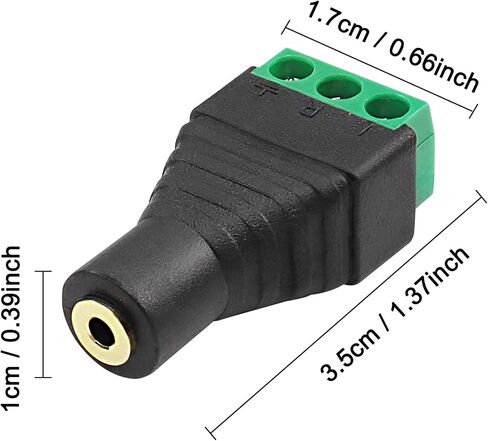 XMSJSIY 1/8" 2.5mm TRRS Terminal Block Male Stereo Connector 4 Pole Audio to 4 Pin Bolt Solderless Headphone Replacement Balum Converter Adapter-4 Pack in Saudi Arabia