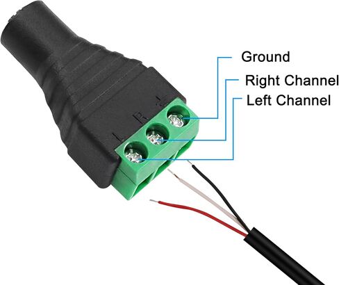 XMSJSIY 1/8" 2.5mm TRRS Terminal Block Male Stereo Connector 4 Pole Audio to 4 Pin Bolt Solderless Headphone Replacement Balum Converter Adapter-4 Pack in Saudi Arabia