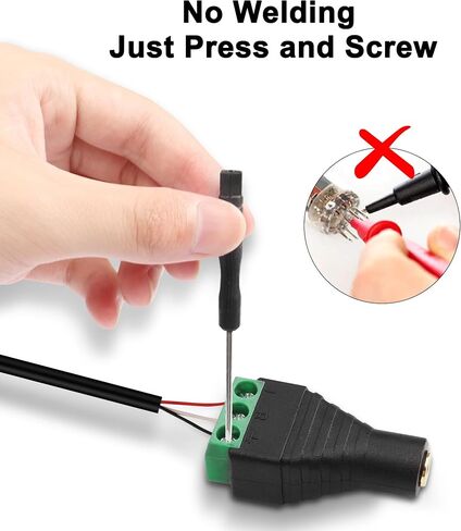 XMSJSIY 1/8" 2.5mm TRRS Terminal Block Male Stereo Connector 4 Pole Audio to 4 Pin Bolt Solderless Headphone Replacement Balum Converter Adapter-4 Pack in Saudi Arabia