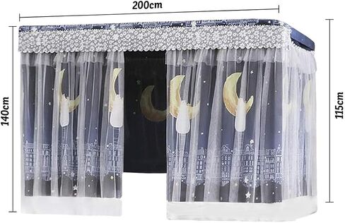 OhMill Secondary School College Dormitory Room Lightproof Decorative Privacy Curtain for Girl and Boy Students Home Dorm Blackout Cloth Dust Protection Shading Nets (115 cm/44.8 inch, Bear) in Saudi Arabia