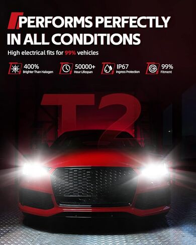 مجموعة مصابيح أمامية Torchbeam H11/H8/H9 Powersport، 𝟐𝟐𝟎𝟎𝟎 𝐋𝐌 𝟔𝟎𝐖 𝟔𝟎𝟎% 𝐒𝐮𝐩𝐞𝐫𝐢𝐨𝐫 𝐁𝐫 مصابيح 𝐢𝐠𝐡𝐭𝐧𝐞𝐬𝐬 للاستخدام على الطرق الوعرة أو مصابيح الضباب - عبوة من 2 in Kuwait