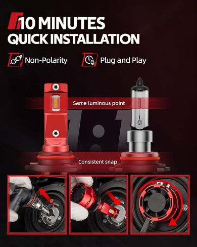 مجموعة مصابيح أمامية Torchbeam H11/H8/H9 Powersport، 𝟐𝟐𝟎𝟎𝟎 𝐋𝐌 𝟔𝟎𝐖 𝟔𝟎𝟎% 𝐒𝐮𝐩𝐞𝐫𝐢𝐨𝐫 𝐁𝐫 مصابيح 𝐢𝐠𝐡𝐭𝐧𝐞𝐬𝐬 للاستخدام على الطرق الوعرة أو مصابيح الضباب - عبوة من 2 in Kuwait