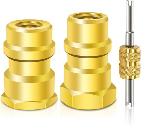 مجموعة محول تركيب التحديثية AC FANOVO R12 إلى R134a AC، مجموعة تحويل R12 إلى R134a، متوافقة مع تحويل التحديثية ذات الجانب المنخفض 1/4 SAE، لنظام التبريد التلقائي A/C in Kuwait