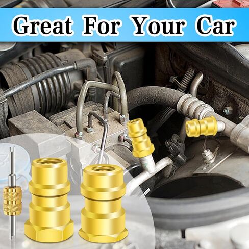 مجموعة محول تركيب التحديثية AC FANOVO R12 إلى R134a AC، مجموعة تحويل R12 إلى R134a، متوافقة مع تحويل التحديثية ذات الجانب المنخفض 1/4 SAE، لنظام التبريد التلقائي A/C in Kuwait