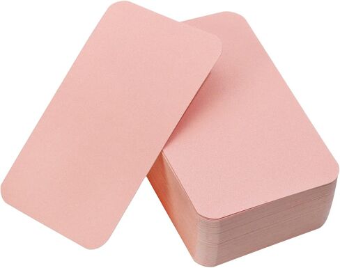 100PCS Small Blank Paper Message Note Business Cards Double-Sided Mini Greeting Place Name Index Word Flash Cards Graffiti Scrapbooking DIY Gift Tags Label for Writing Stamping (Light Pink) in Saudi Arabia