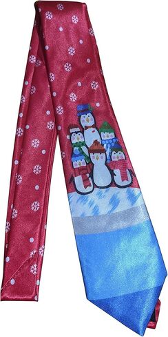 The Electric Mammoth Christmas Themed 100% Polyester Men's Neck Ties - Party Necktie Accessory Holiday Spirit Clothing Outfit in Saudi Arabia