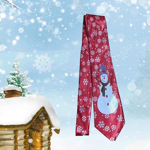 The Electric Mammoth Christmas Themed 100% Polyester Men's Neck Ties - Party Necktie Accessory Holiday Spirit Clothing Outfit in Saudi Arabia