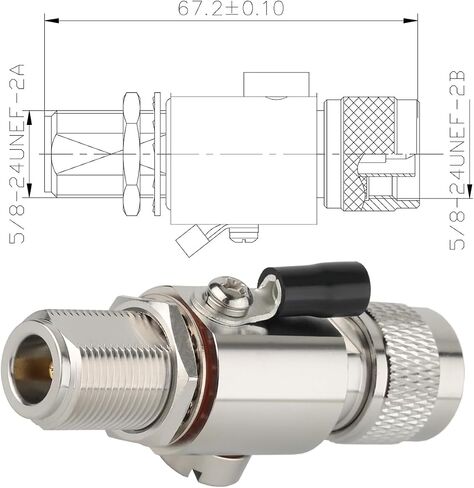 N Lightning Arrestor N Type Female to Female 3 GHz 50 ohm, 90V Gas Discharge Tube,Lightning Protection Arrestor(Lightning arrestor 3G N Female to Female) in Saudi Arabia