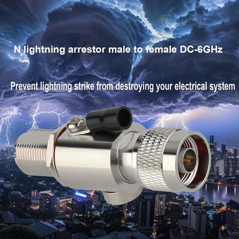 N Lightning Arrestor N Type Female to Female 3 GHz 50 ohm, 90V Gas Discharge Tube,Lightning Protection Arrestor(Lightning arrestor 3G N Female to Female) in Saudi Arabia
