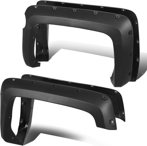 DNA Motoring WF-81017-MBK مشاعل ذات عجلات مثبتة بالجيب 4 قطع/مجموعة متوافقة مع 14-18 تشيفي سيلفرادو 1500 مع نماذج Fleetside ذات سرير قصير بطول 5.8 بوصة in Kuwait
