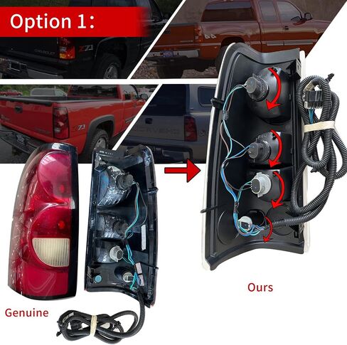 Tail Lights Assembly Compatible with Chevy Silverado 1500 2500 3500 1999-2006 GMC Sierra 1500 2500 3500 Rear Brake Lamps Chevrolet 2007 w/Classic Body a Pair Black Matte/Smoke in Saudi Arabia