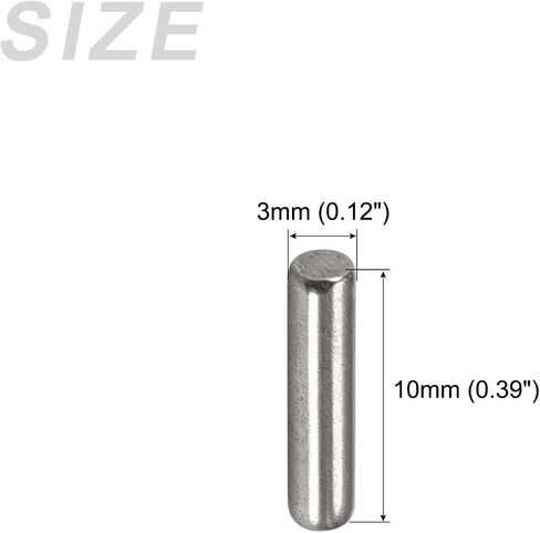 Dowel Pin (3x10mm) 25Pcs, 304 Stainless Steel Shelf Support Pegs Pin Fastener Elements - for Metal Devices, Furniture Installation, Industrial, DIY in Saudi Arabia