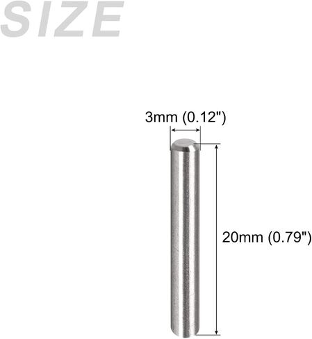 Dowel Pin (3x10mm) 25Pcs, 304 Stainless Steel Shelf Support Pegs Pin Fastener Elements - for Metal Devices, Furniture Installation, Industrial, DIY in Saudi Arabia