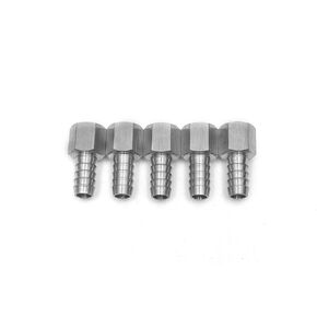 LTWFITTING Bar Production Stainless Steel 316 Barb Fitting Coupler 3/8" Hose ID x 1/4" Female NPT Air Fuel Water (Pack of 5)