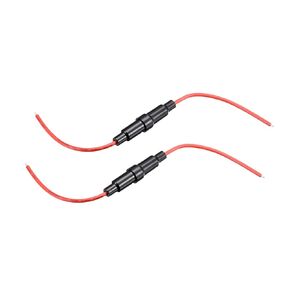 uxcell Inline Screw Type Fuse Holder 18 Gauge AWG 2Pcs for 6mm x 30mm Tube Fuse