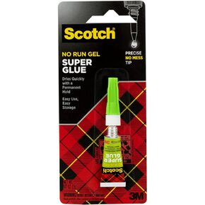 Scotch Super Glue Gel, .07 oz, 1-Pack, Fast Drying, No Run Gel Formula (AD113)
