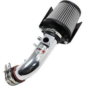 HPS Performance Polish Shortram Air Intake Kit + Heat Shield Cool Ram Compatible for 2007-2009 Honda CR-V 2.4L, 827-588P