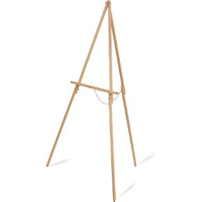 DANMO 63'' Wooden Easel Stand for Wedding Sign, Picture, Painting Canvas Beech Wood Poster Stand for Display Adjustable Art Easel for Floor