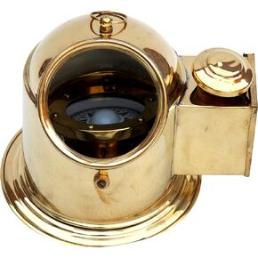 خوذة Binnacle مصنوعة يدويًا من النحاس اللامع بوصلة ذات محورين للتنقل بدقة مجموعة البحارة البحرية القديمة بوصلة بحار