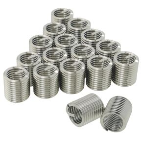 30PCS Stainless Steel Helical Wire Inserts M8 x 1.25 x 2D Suitable for Parts Requiring Frequent Disassembly Steel Wire Thread Repair Tool Kit, Inserts