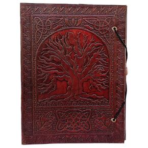 Leather Journal Refillable Unlined Paper Tree of Life Handmade Leather Journal/Writing Notebook Diary for Men & Women Medium, Gift for Artist gifts for her/him