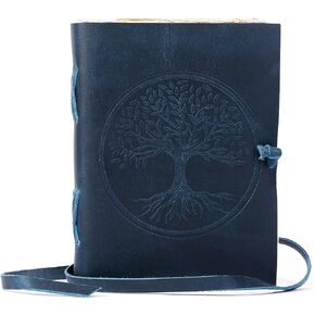 Leather Journal for women and men 8 x 6-inch Antique Handmade lined Deckle Edge Vintage Paper Tree of Life/Writing Notebook Diary, Writing pad Gift for Artist, Sketch (8x6)