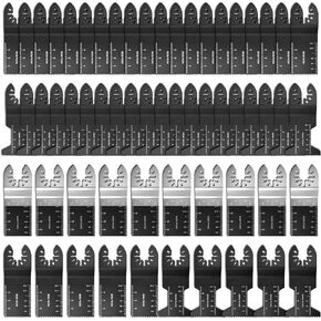HOTBEST 60 Oscillating Mix Blades Kit Cutting Wood Metal with Measurement Scales Fit Multimaster Porter Cable Black & Decker Craftsman Ryobi in Kuwait