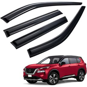 Window Visor Compatible with Nissan Rogue 2021 2022 2023 S, SV, SL,4PCS Rain Guard Sun Shield Shade and Sun Window Deflectors