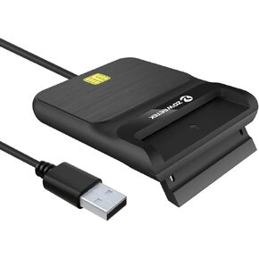 ZOWEETEK USB Smart Card Reader, CAC Card Reader Military, Compatible with Windows, Mac OS and Linux