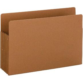 Smead End Tab TUFF® File Pocket, Reinforced Straight-Cut Tab, 5-1/4" Expansion, Tyvek® Gusset, Extra Wide Legal Size, Redrope, 10 per Box (74790)