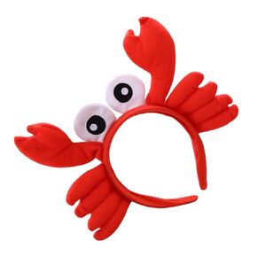 Stuffed Animals Ocean Animals Ear Headband Crawfish Headband Lobster Costume Lobster Costume Adult Headgear Hat Clothing Crab Head Hoop Plush Hair Hoop Headdress Red Apparel