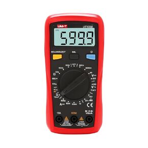 UNI-T Digital Multimeter Tester UT133A, AC DC Voltage Current Dmm Multimeter 6000 Counts Auto Ranging NCV Measures Volt Amp Ohm Capacitance Frequency Temperature, Continuity Diode Test, Palm Size