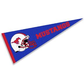 Southern Methodist Mustangs Football Helmet 12 in X 30 in Pennant
