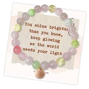 هدايا للفتيات المراهقات باللون الوردي، أساور مطرزة بالأحجار الطبيعية، مناسبة لعيد الميلاد وعيد الحب (وردي 1) in Kuwait