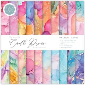 Craft Consortium Craft CON PAPRPAD 6", Ink Drops-Candy, 20 Designs