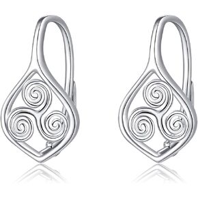 POPLYKE 925 Sterling Silver Cross Earrings, Cross Jewelry Gifts for Your Own Friends and Family