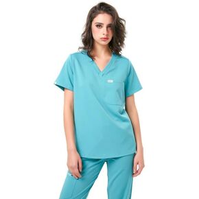 Premium Women's V-Neck Short Sleeve Scrub Top