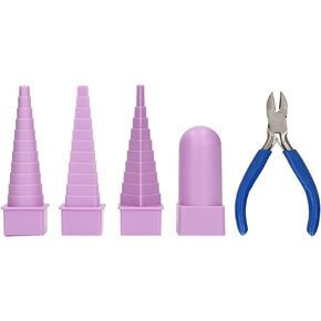 Mandrel Wire Wrapping Tools 4Pcs Jewelry Mandrel with Round, Oval, 5in Pliers Jewellery Making Tool Portable Mandrel for Wire Wrapping Metal Winding Earrings