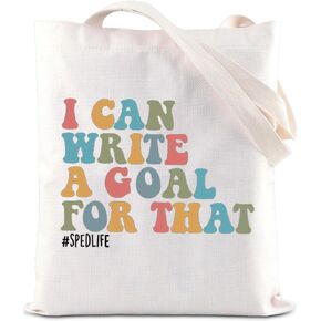 ENSIANTH Special Education Teacher Gift Behavior Analyst Tote Bag Teacher's Day Gift Sped Teacher Shopping Bag SLP Gift