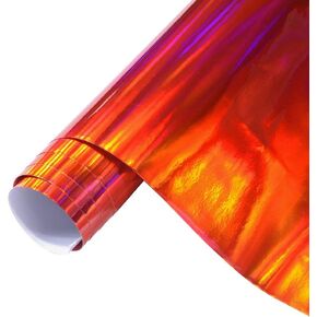 Holographic Laser Red Adhesive Vinyl Sheets DIY Car Wrap Sticker Decal 59.8'' x 11.8''